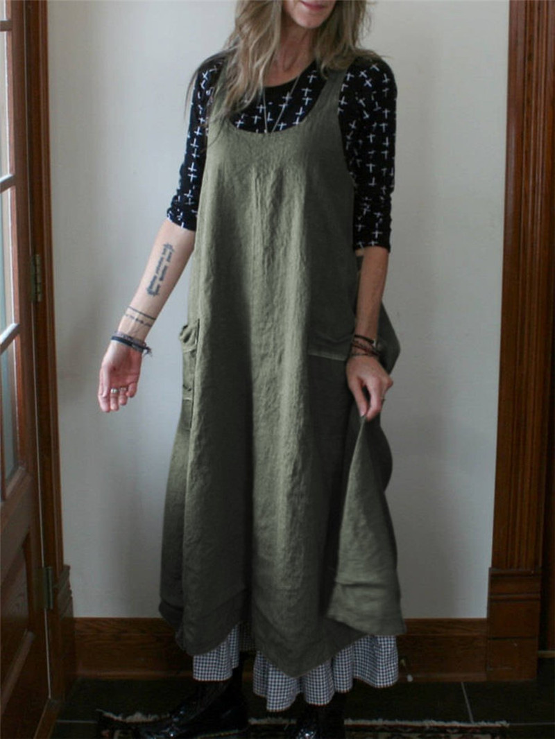 07dd2d0210e2f74b8f4768e626eacace.jpeg Large Size Pocket Dress - Image 1
