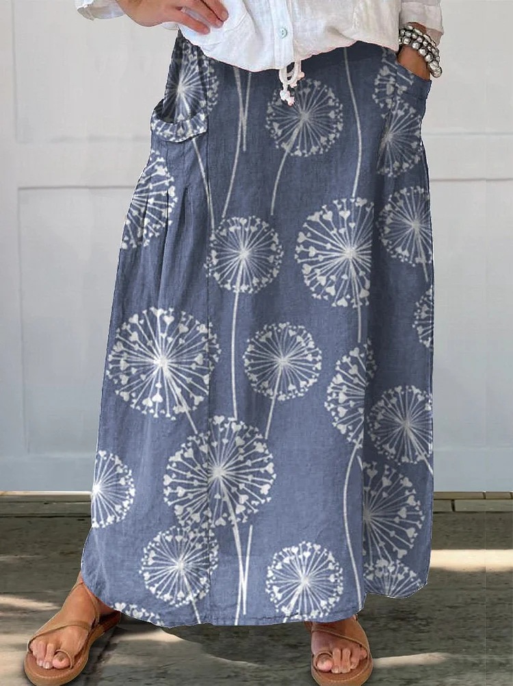 089689b09d215d5459be4345d37875f5.jpeg Women's Printed Vintage Skirt - Image 1
