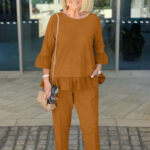 Vintage Shirt Pants Two Pieces Set