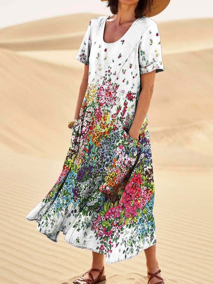 11cfb61794b14062f4b114c82e22122b.jpeg Women's Loose Printed Pocket Dress - Image 1