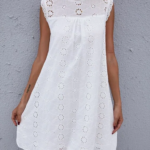 Chic Embroideried Sleeveless Cotton  Dress
