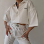 Loose Short-sleeved Top and Trouser Suit
