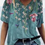 Women's Elegant Printed Loose Shirt