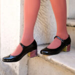 Black Round Toe Women's Classic Block Heel Mary Jane Pumps