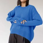 Knitted Loose Solid Color Sweater