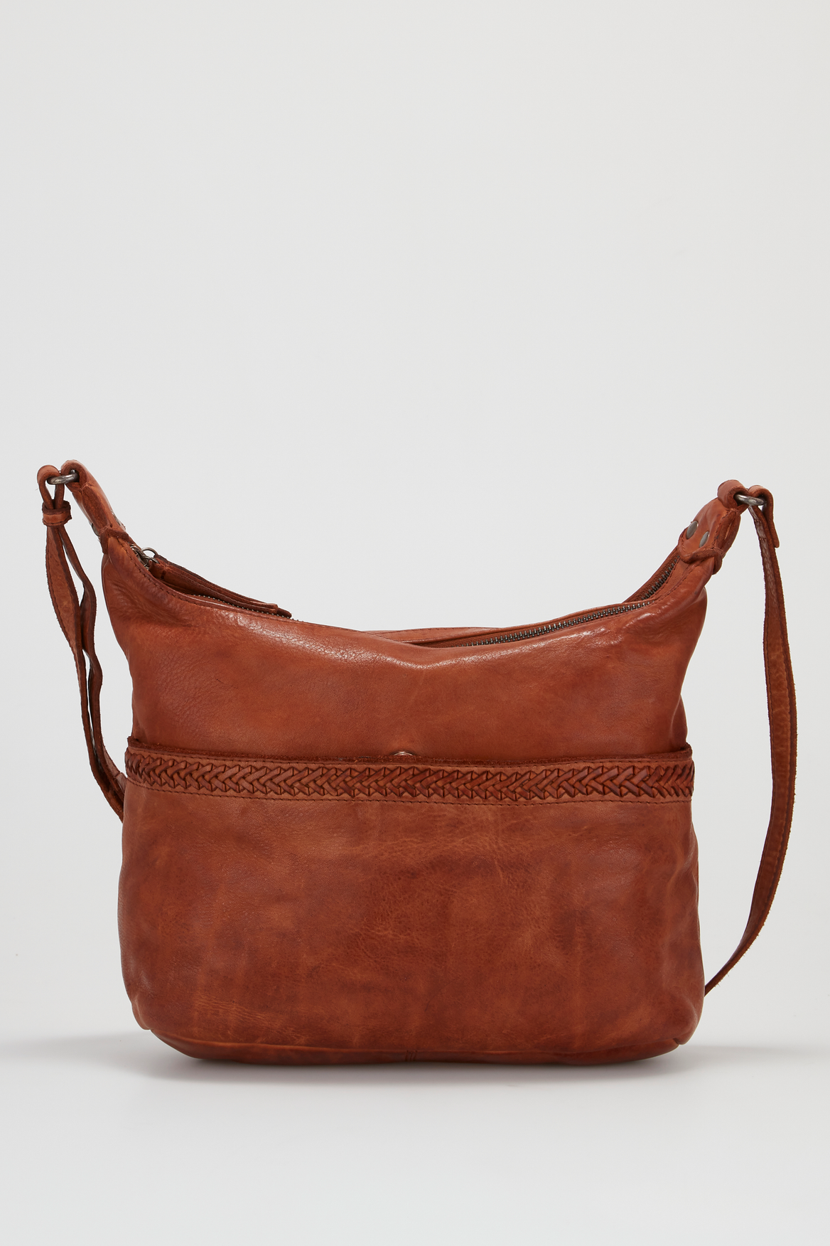 3204547_1.png Isla Leather Braided Crossbody Bag - Image 1