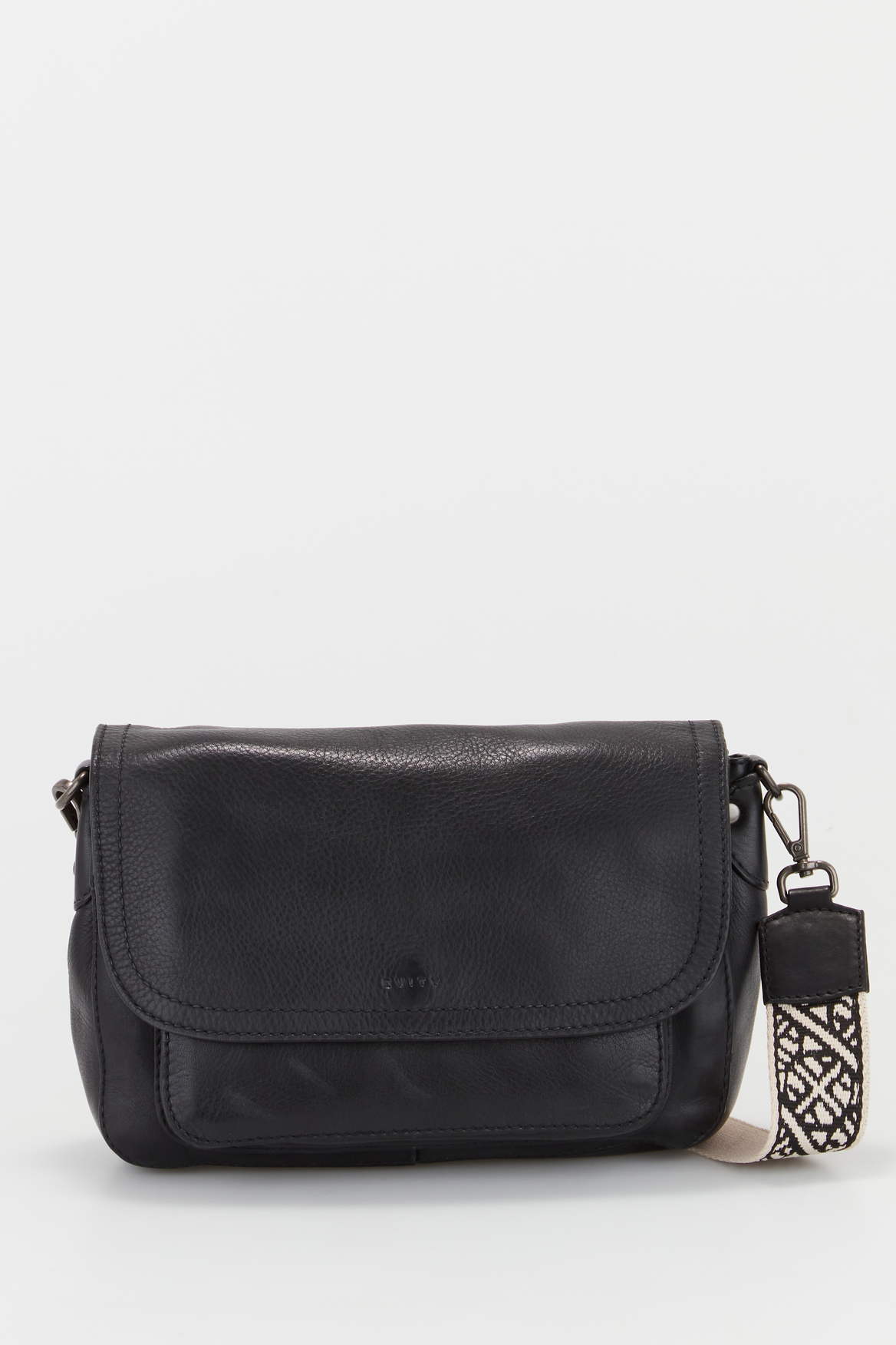3212110_1.png Pia Leather Flap Crossbody Bag - Image 1
