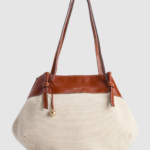Alana Leather Canvas Tote Bag
