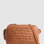 Elise Leather Weave Crossbody Bag