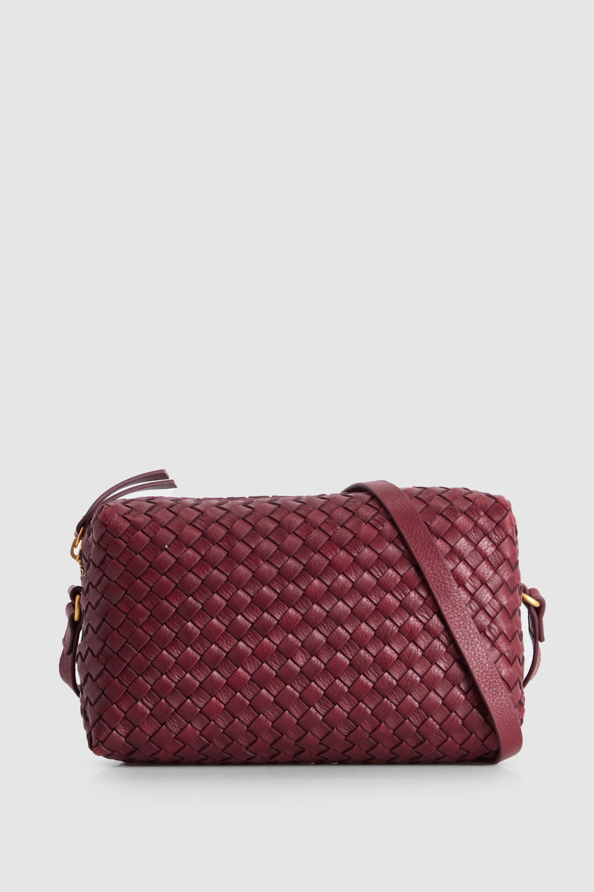 3223827_1.png Margo Leather Weave Crossbody Bag - Image 1