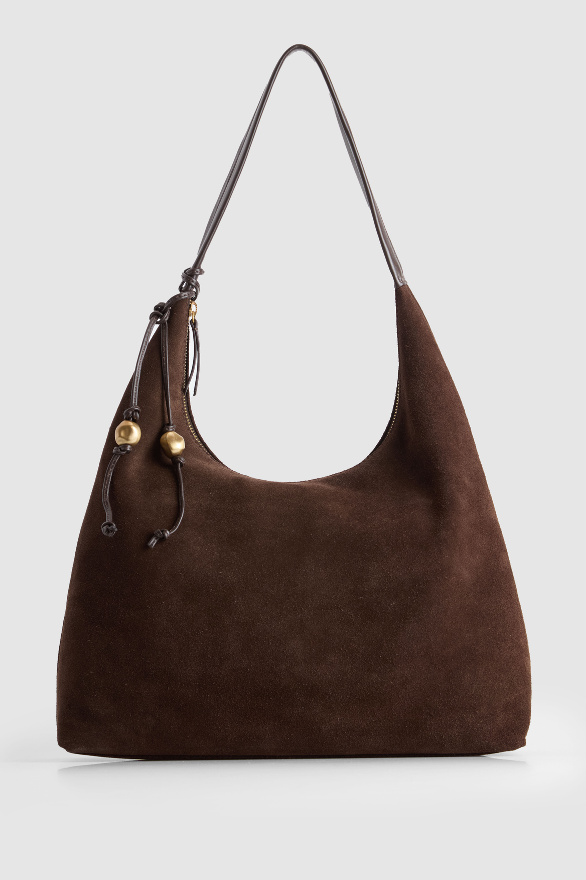 3223841_1.png Nina Leather Suede Hobo Bag - Image 1
