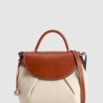 Alana Leather Canvas Crossbody Bag
