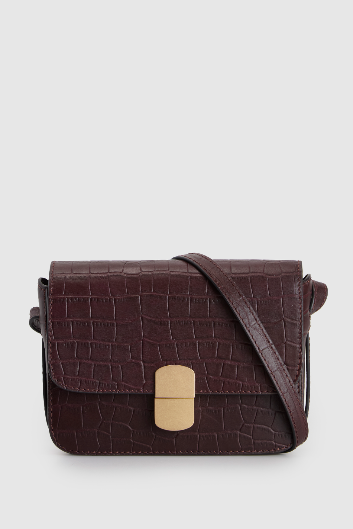 3225719_1.png Lila Leather Flap Crossbody Bag - Image 1