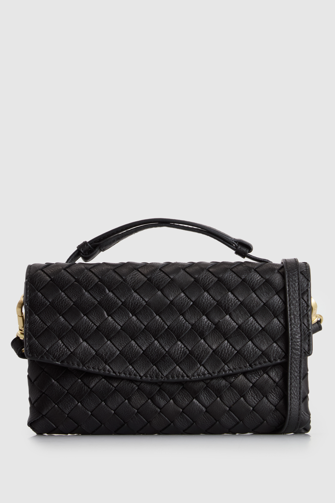 3225725_1.png Nieve Leather Flap Crossbody Bag - Image 1
