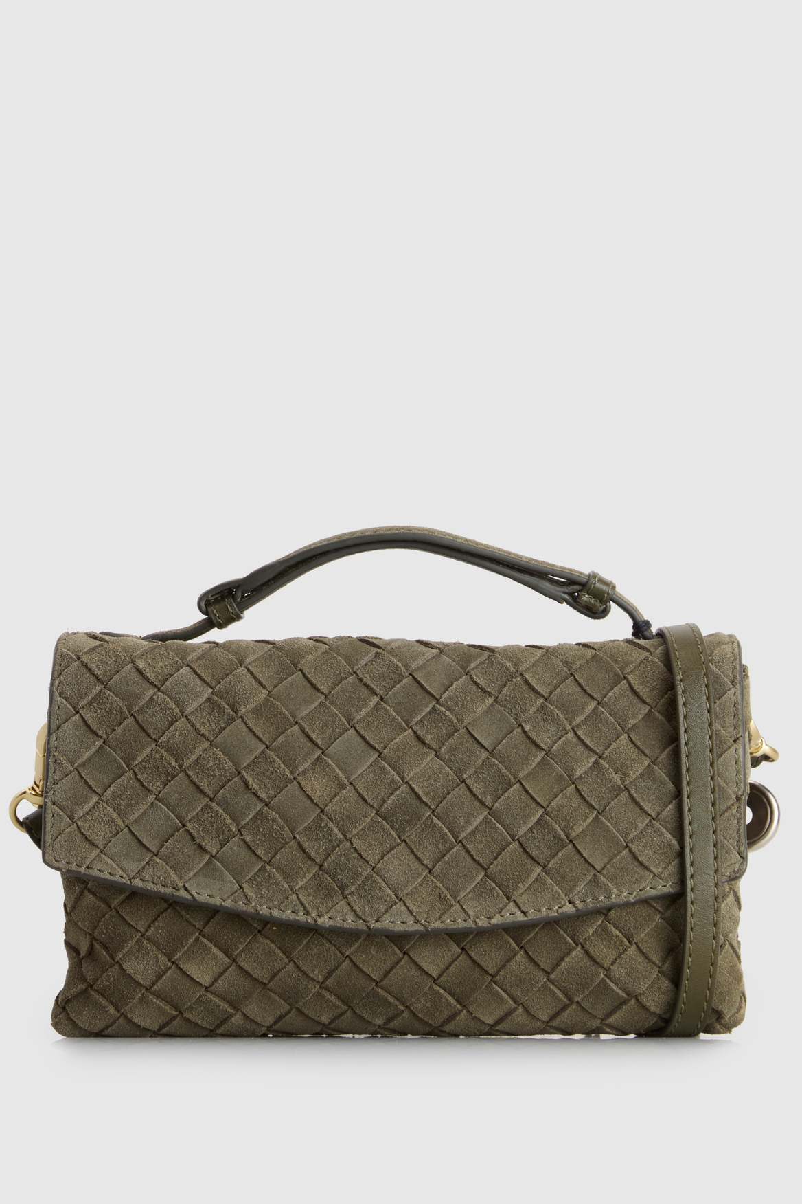 3226003_1.png Nieve Leather Flap Crossbody Bag - Image 1
