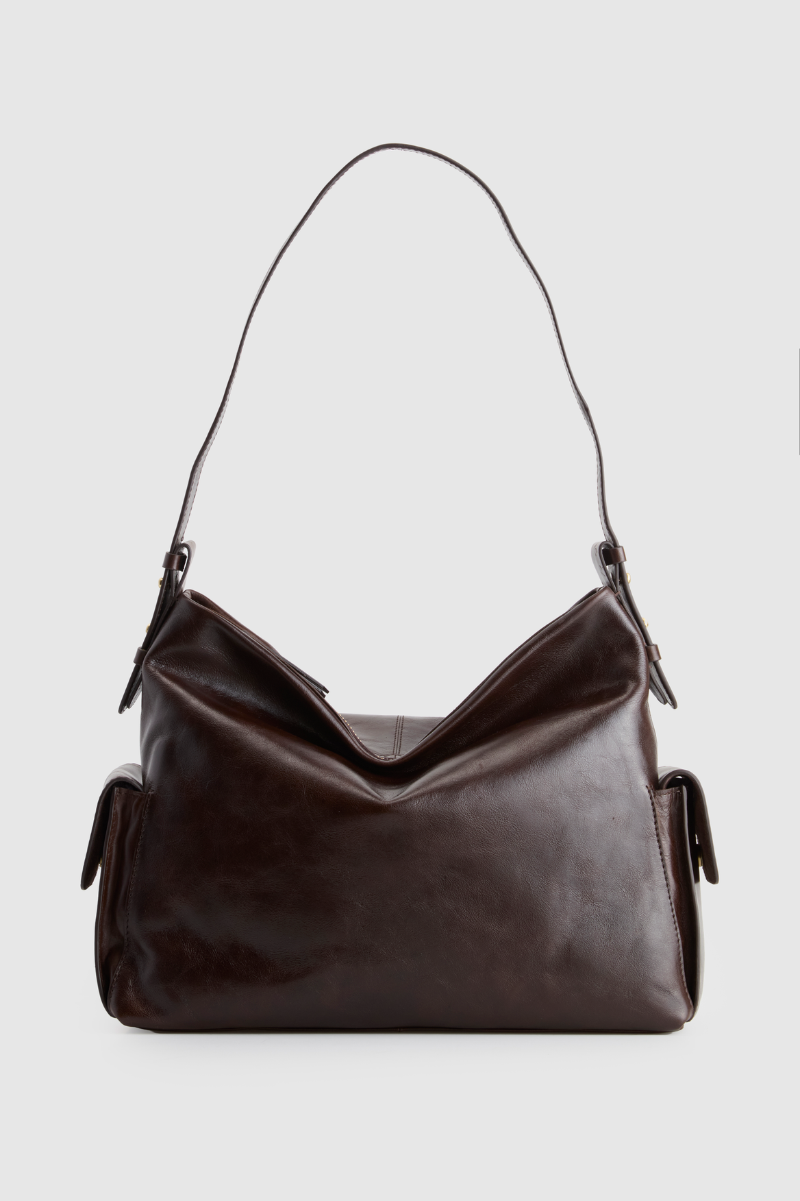 3227272_1.png Narda Leather Pocket Hobo Bag - Image 1