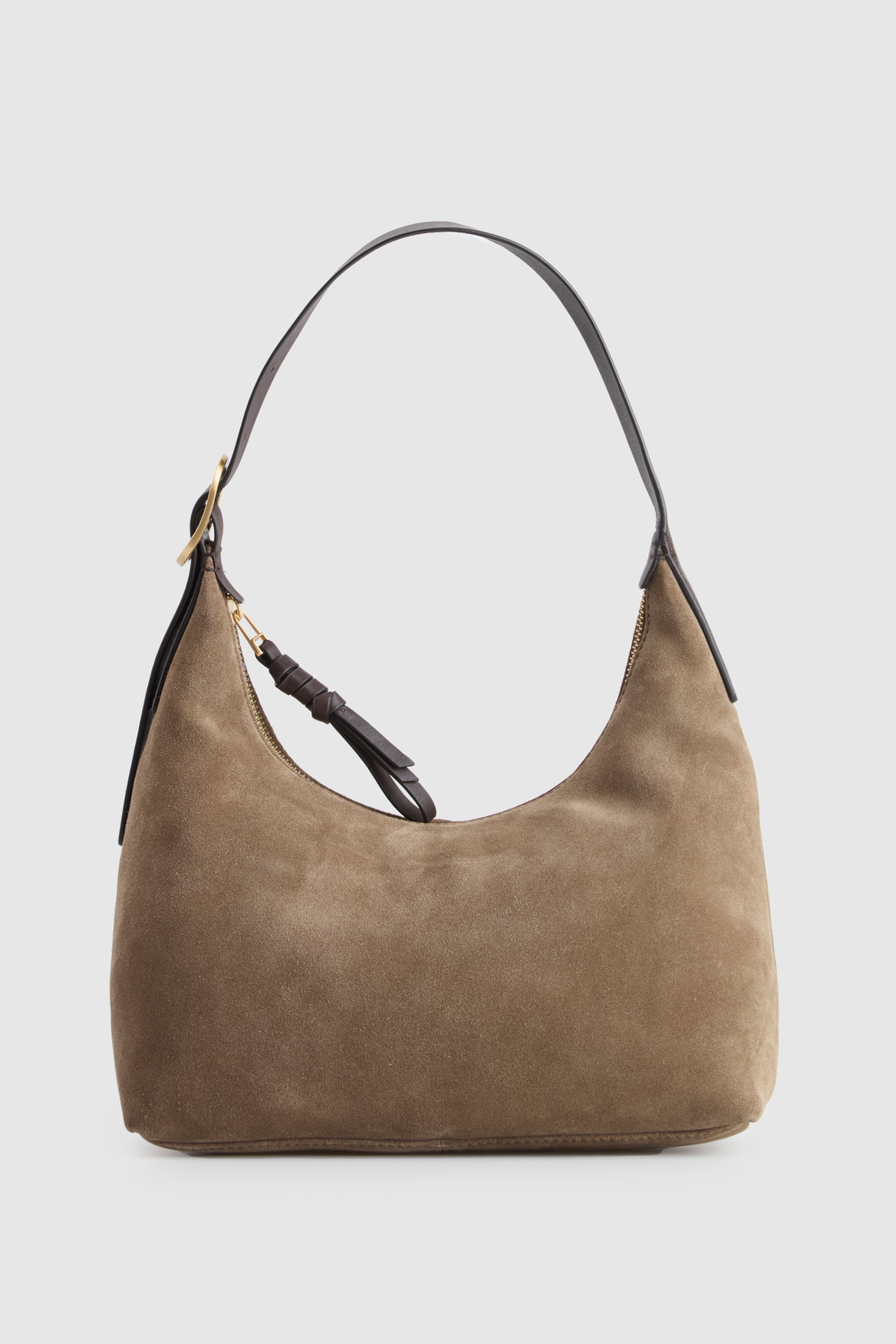 3227351_1.png Malia Leather Suede Hobo Bag - Image 1