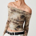 Sophisticated Tie-dye Pleated Shirt