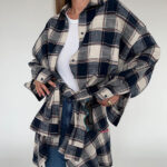 Simple Loose Plaid Shirt