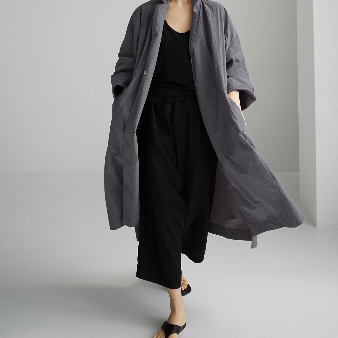 723de90cd14b49ec0879bebb537904e5.jpeg Simple Comfort Cotton Long Coat - Image 1