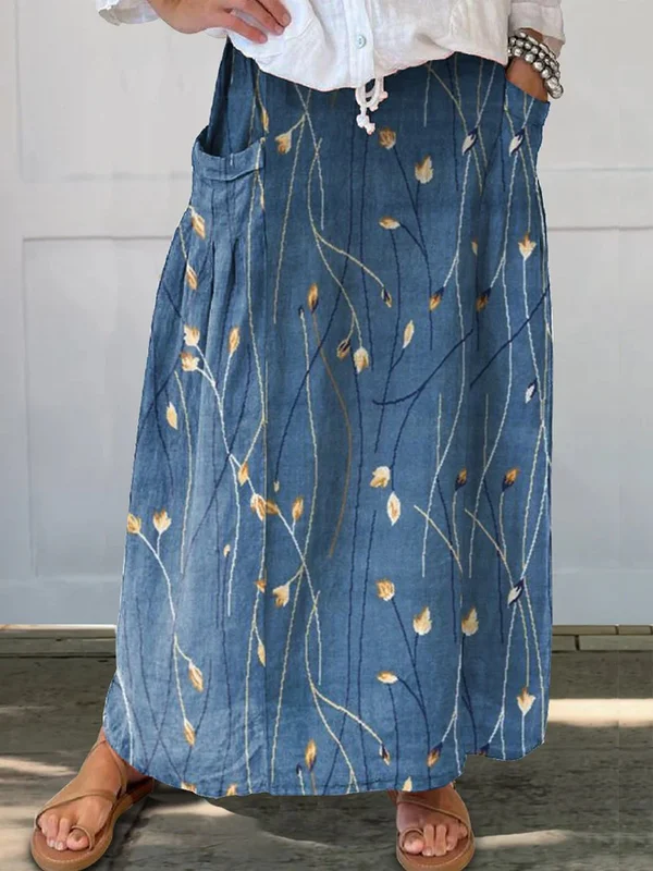 7b3d939e85897880649bf27f3a253573.png Women's Printed Vintage Skirt - Image 1