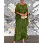 Women's Simple Bat Sleeve Dress