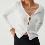 Snowflake Open Collar Cardigan