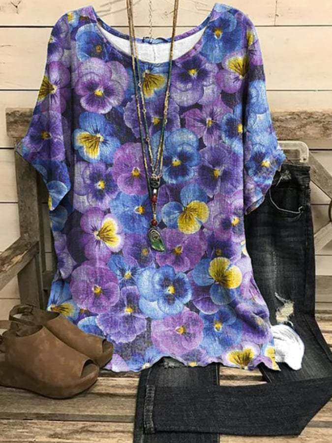 aeffc21911acd38aa6f386d7c98f9966.jpeg Women's Elegant Printed Loose Shirt - Image 1