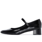 Black Classic Closed Toe Block Heel Mary Jane Shoes for Women