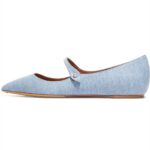 Light Blue Jean Flat Mary Jane Shoes