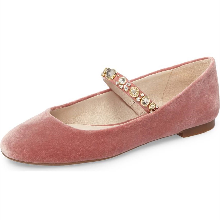 cb195207949c3481f7939f6ddaf899d8.jpeg Pink Rhinetones Mary Jane Shoes Comfortable Flats - Image 1