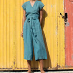 Chic Linen Wrap Jumpsuit