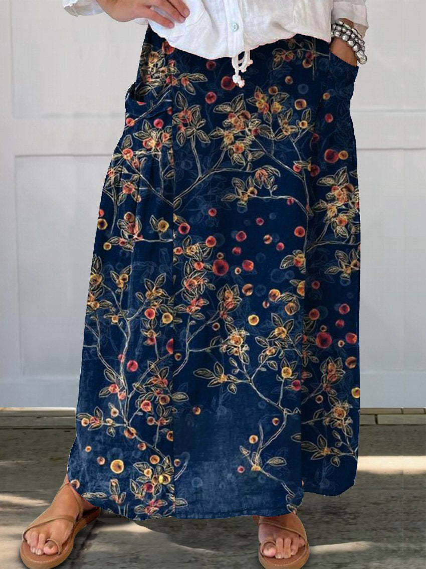 e2b6d8f4f302b8245cdfff08c30e9b53.jpeg Women's Printed Vintage Skirt - Image 1