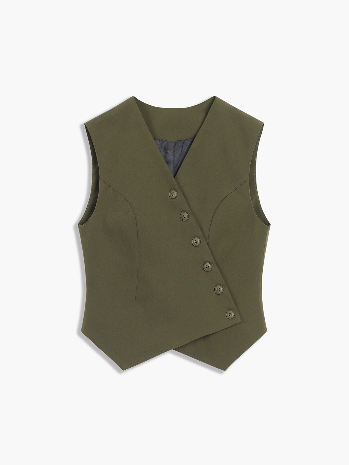 fadc4fb37c9f4d84d256012365c11f30.jpeg Asymmetric Buttoned Vest - Image 1