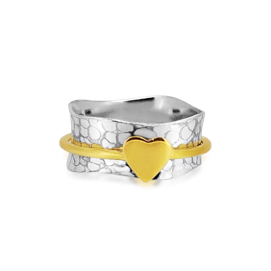 03M-21G-1.jpg Sailing Heart Spinner Ring - Image 1