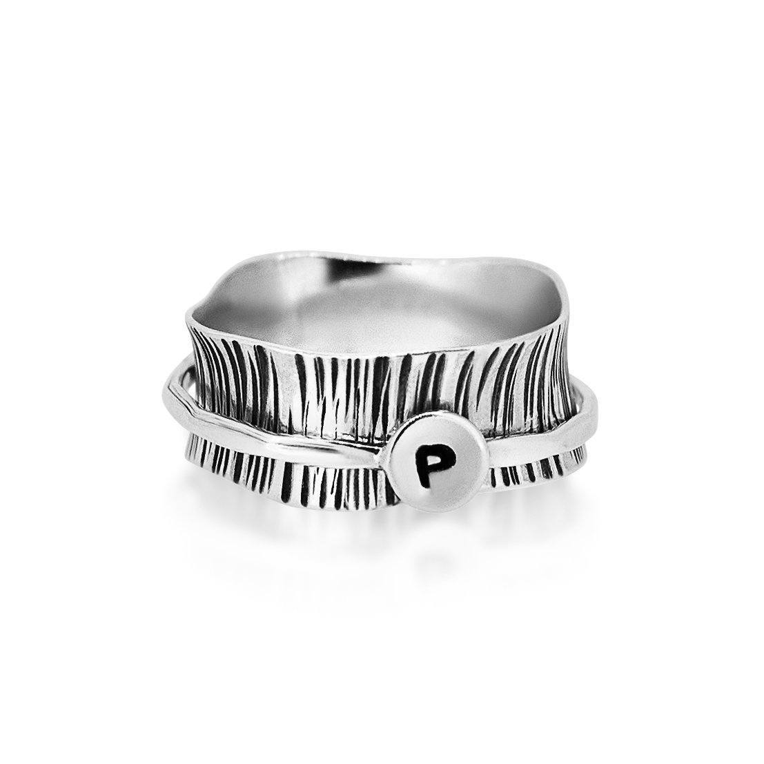 05M-31S-1.jpg Silvertree Initial Ring - Image 1
