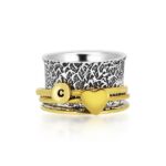 Golden Heart Initial Ring