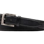 Firenze Italian Dress Calf Leather Belt - Black