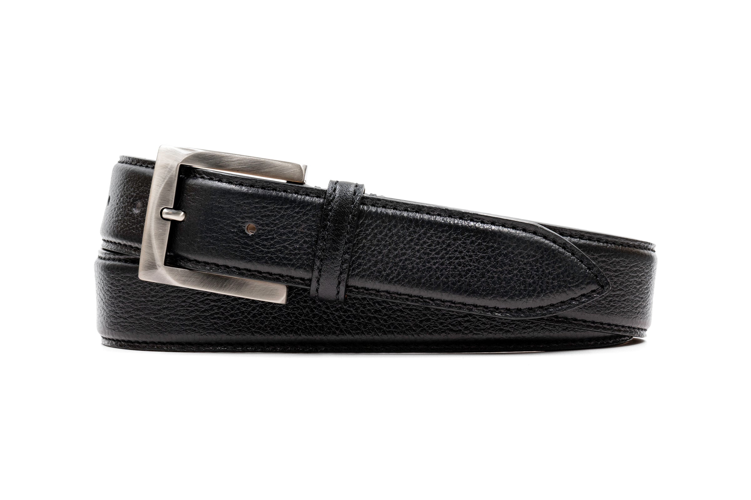 10601-1_2026_Shopify.jpg Firenze Italian Dress Calf Leather Belt - Black - Image 1