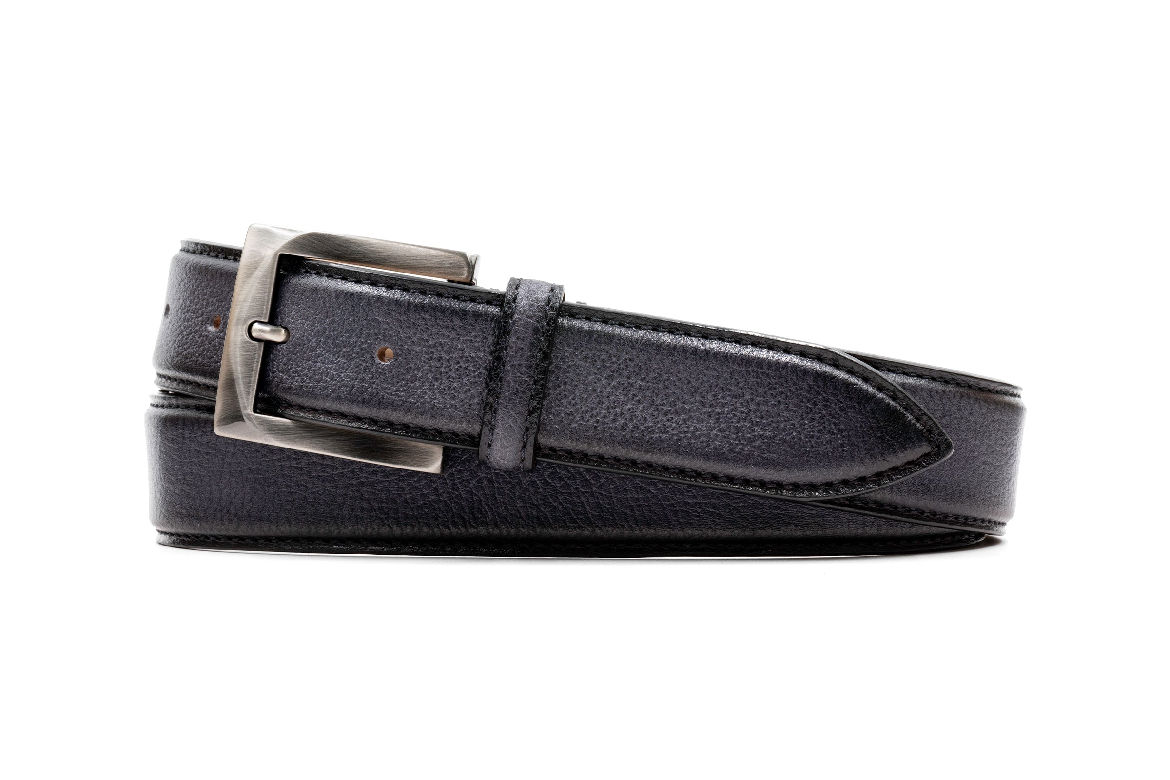 10602-1_2026_Shopify.jpg Firenze Italian Dress Calf Leather Belt - Graphite - Image 1