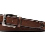 Firenze Italian Dress Calf Leather Belt - Black Oak