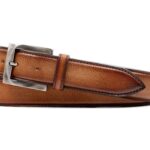 Firenze Italian Dress Calf Leather Belt - Whiskey