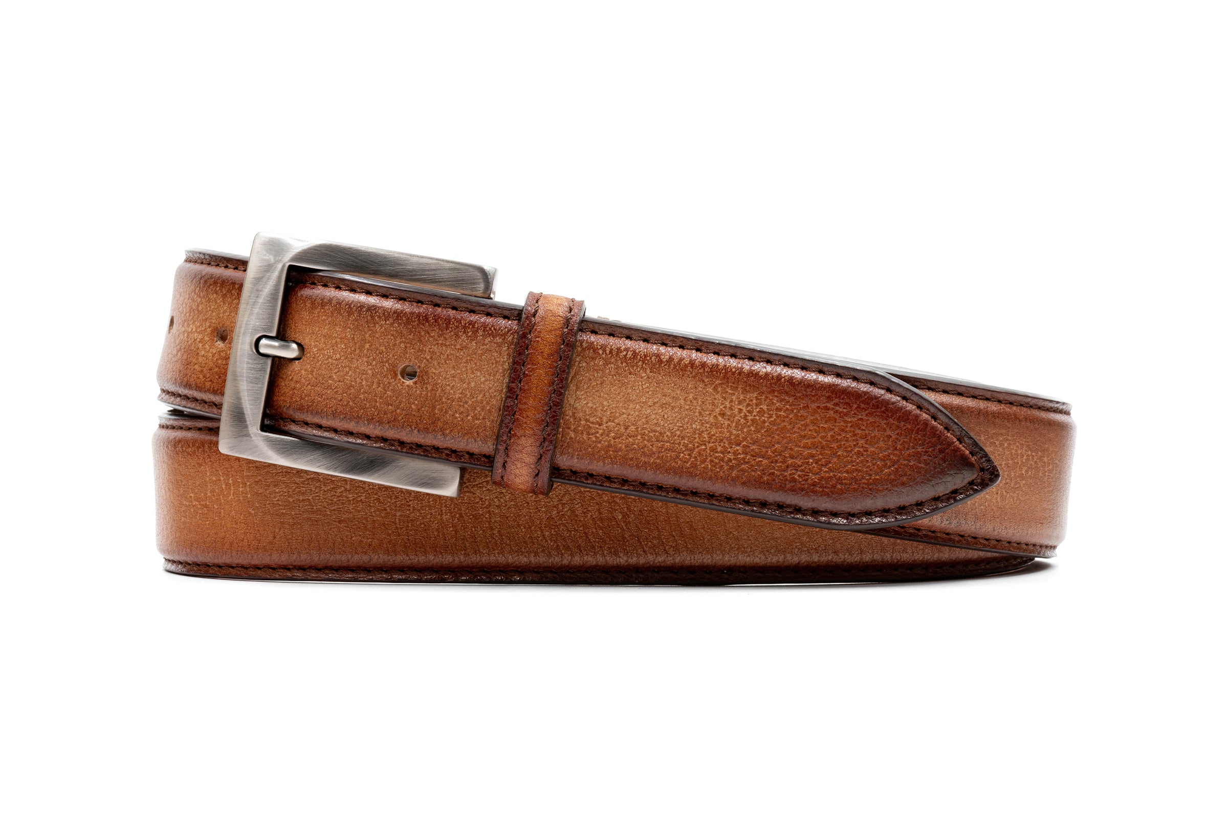 10605-1_2026_Shopify.jpg Firenze Italian Dress Calf Leather Belt - Whiskey - Image 1