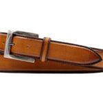 Firenze Italian Dress Calf Leather Belt - Saddle Tan