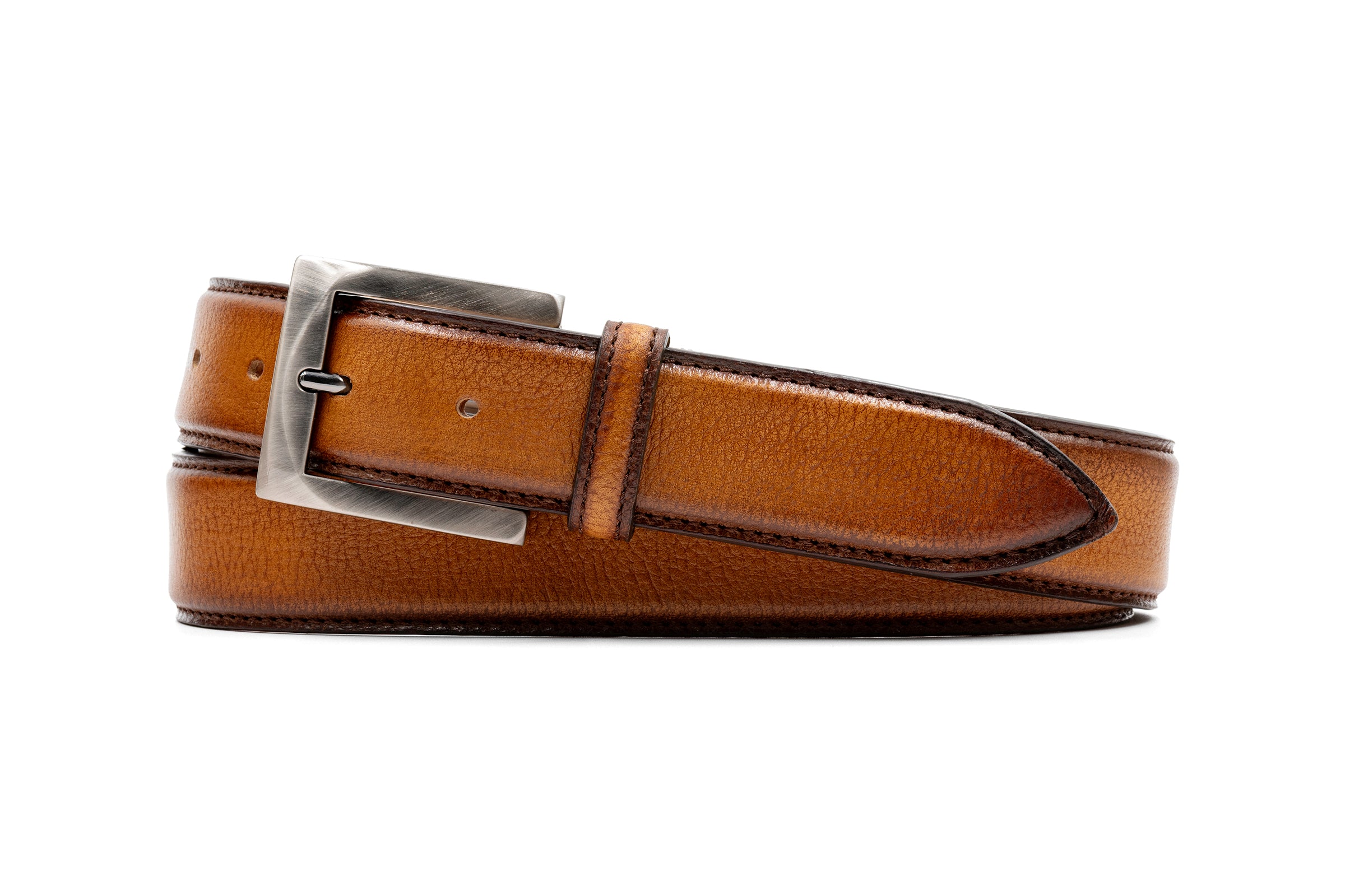 10606-1_2026_Shopify.jpg Firenze Italian Dress Calf Leather Belt - Saddle Tan - Image 1