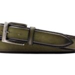 Firenze Italian Dress Calf Leather Belt - Forest