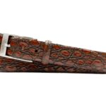 Truman Italian Crocodile Grain Leather Belt - Cinnamon