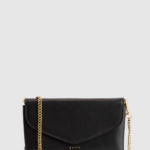 Lila Leather Chain Crossbody Purse