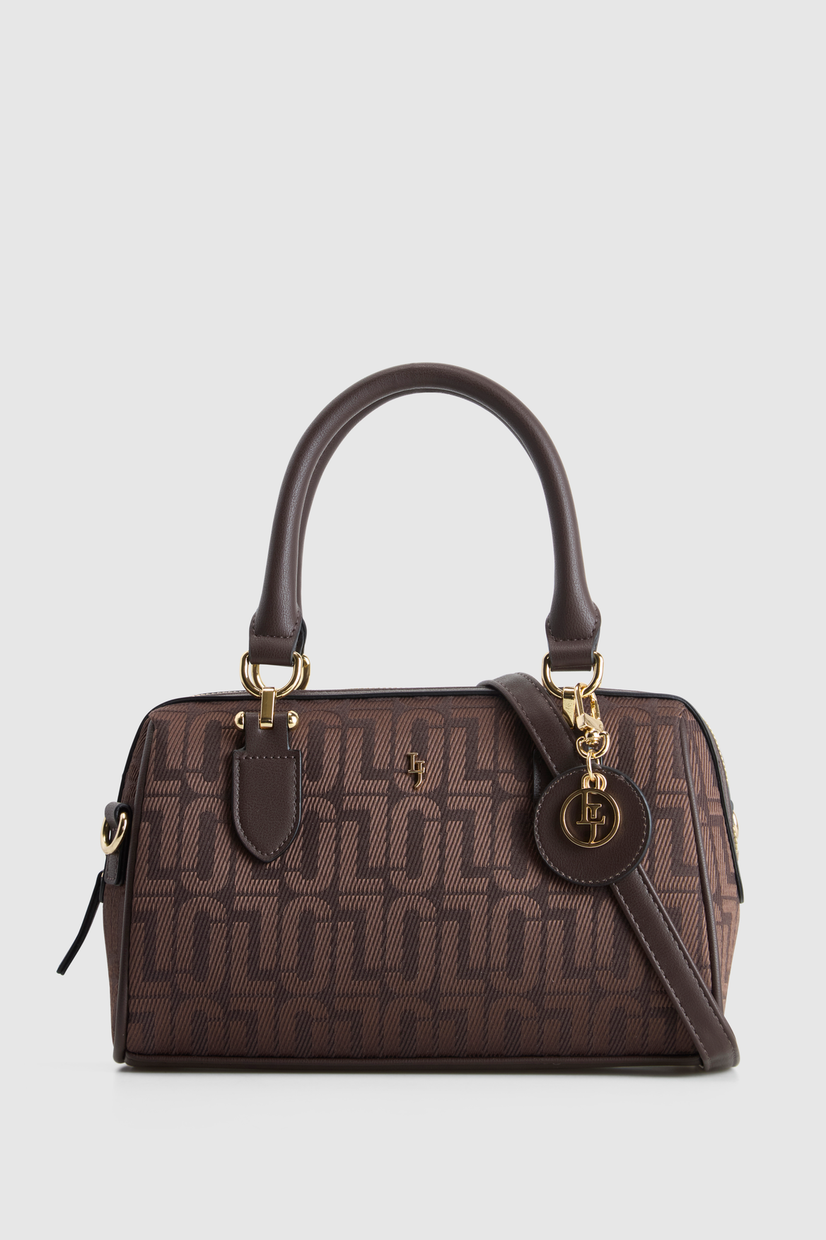 3226844_1.png Logo Jacquard Barrel Bag - Image 1