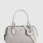 Logo Jacquard Barrel Bag
